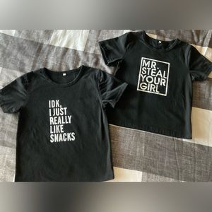 (2) Shein boys soft graphic tees size 4/5